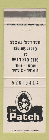 Matchbook Cover - The Patch Dallas TX