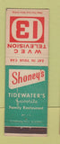 Matchbook Cover - Shoney's Big Boy Tidewater WVEC TV Channel 13 VA