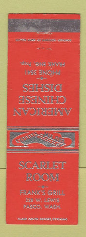Matchbook Cover - Scarlet Room Chinese Restaurant Pasco WA
