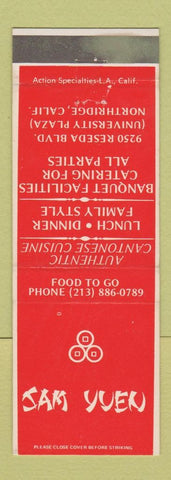 Matchbook Cover - Sam Yuen Chinese Restaurant Northridge CA