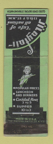 Matchbook Cover - Mayfair Restaurant Washington DC WEAR