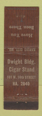 Matchbook Cover - Dwight Building Cigar Stand Kansas City MO