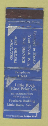 Matchbook Cover - Little Rock Blue Print AR WEAR