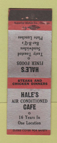 Matchbook Cover - Hale's Cafe Wichita KS