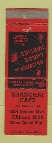 Matchbook Cover - Shanghai Cafe Chinese WEAR