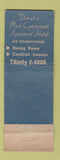 Matchbook Cover - New Centre Apartment Hotel Detroit MI