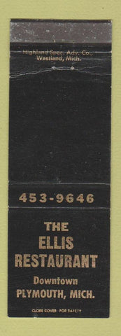 Matchbook Cover - Ellis Restaurant Plymouth MI WEAR