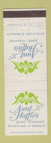 Matchbook Cover - Aunt Hattie's Family Restaurant St Petersburg FL