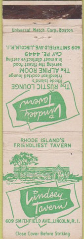 Matchbook Cover - Lindsey Tavern Lincoln RI WEAR