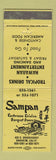 Matchbook Cover - Sampan Chinese Restaurant Anaheim CA