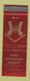 Matchbook Cover - Hart Insurance Agency Slidell LA