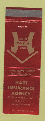 Matchbook Cover - Hart Insurance Agency Slidell LA