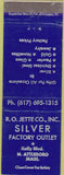 Matchbook Cover - Jette Co Silver Outlet North Attleboro MA