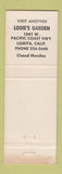 Matchbook Cover - Louie's Garden Chinese Los Alamitos CA