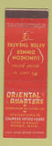 Matchbook Cover - Oriental Quarters Restaurant Detroit MI