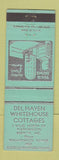 Matchbook Cover - Del Haven Whitehouse Cottages Berwyn MD
