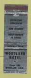 Matchbook Cover - Woodland Motel Woodland CA WORN