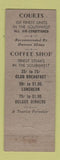 Matchbook Cover - Del Camino Coffee Shop El Paso TX Court Motel