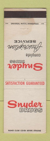Matchbook Cover - Snyder Drug Stores STAINED