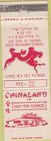 Matchbook Cover - Cinaland Hapi Tok Lounge North Beverly MA WEAR