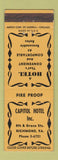Matchbook Cover - Capitol Hotel Richmond VA