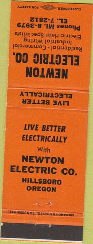Matchbook Cover - Newton Electric Co Hillsboro OR