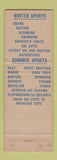Matchbook Cover - Sun Valley ID Resort Union Pacific Railroad