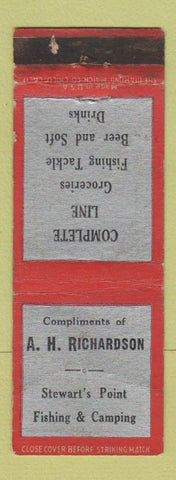 Matchbook Cover - AH Richardson Grocery Fishing Supply WEAR