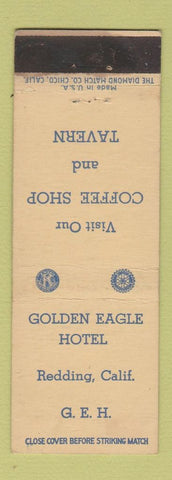 Matchbook Cover - Golden Eagle Hotel Redding CA Kiwanis Rotary Club
