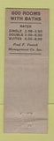 Matchbook Cover - Hotel Tudor New York City WEAR