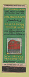 Matchbook Cover - New Hotel Manitowoc WI WEAR