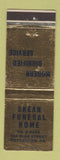 Matchbook Cover - Skean Funeral Home Pottstown PA WEAR