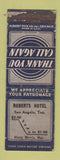 Matchbook Cover - Roberts Hotel San Angelo TX WORN