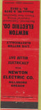 Matchbook Cover - Newton Electric Co Hillsboro OR red