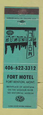 Matchbook Cover - Fort Motel Fort Benton MT