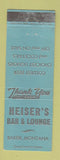 Matchbook Cover - Heiser's Bar Lounge Baker MT WEAR