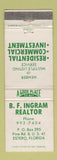 Matchbook Cover - BF Ingram Real Estate Estero FL WEAR