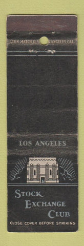 Matchbook Cover - Stock Exchange Club Los Angeles CA WEAR