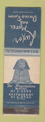Matchbook Cover - Luxor Motel Dining Room Danville IL