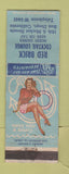 Matchbook Cover - Red Brick Cocktail Lounge San Diego CA pinup WORN