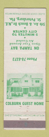 Matchbook Cover - Colburn Guest Home St Petersburg FL Tampa Bay
