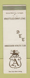 Matchbook Cover - Ambassador Athletic Association Salt Lake City UT