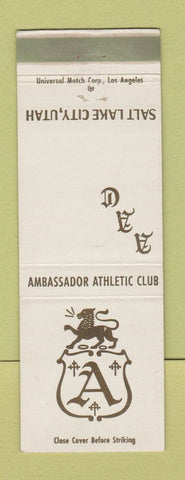 Matchbook Cover - Ambassador Athletic Association Salt Lake City UT