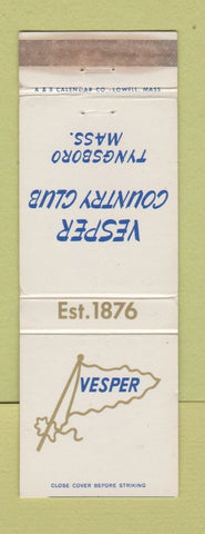 Matchbook Cover - Vesper Country Club Tyngsboro MA WEAR