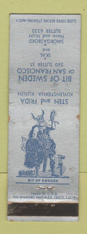 Matchbook Cover - Bit of Sweden Smorgasbord San Francisco CA