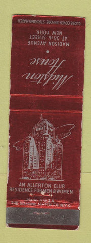 Matchbook Cover - Midston House New York City WORN