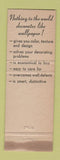 Matchbook Cover - Franklin Paint and Wallpaper Little Rock AR