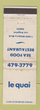 Matchbook Cover - Le Quai Seafood Los Angeles CA WEAR
