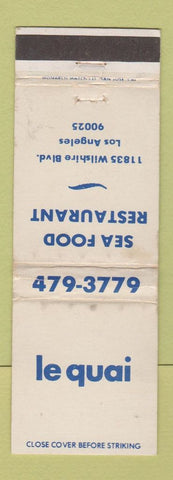 Matchbook Cover - Le Quai Seafood Los Angeles CA WEAR