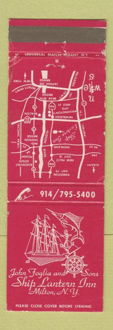 Matchbook Cover - John Foglia and Sons Ship Lantern Inn Milton NY WEAR